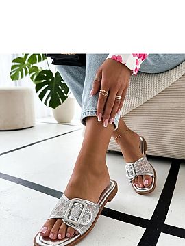 Flip-flops Solea  Elegant slip-on sandals are the perfect choice for women who value comfort and timeless style. The upper made of high-quality fabric is ador
