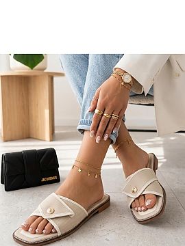 Flip-flops Solea  Elegant slip-on sandals are a perfect choice for women who value comfort and subtle, fashionable details. The upper made of high-quality fab