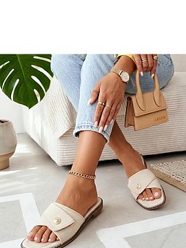Flip-flops Solea  Stylish slip-on sandals are a perfect choice for women who value comfort and subtle, fashionable details. The upper made of high-quality fab