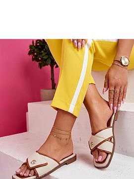Flip-flops Solea  Elegant slip-on sandals are a perfect choice for women who value comfort and subtle, fashionable details. The upper made of high-quality fab