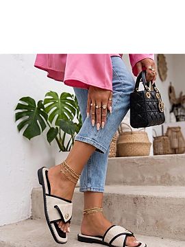Flip-flops Solea  Elegant slip-on flip-flops are a perfect choice for women who value comfort and subtle, trendy details. The upper made of high-quality fabri