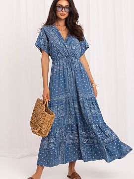 Daydress Italy Moda  Light and feminine summer dress is the perfect choice for warm days. The flared cut beautifully fits the silhouette, providing freedom of mo
