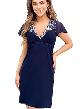 Nightshirt Donna  The Adele shirt is a proposal for women who desire elegance in their daily lives. The top of the shirt is like a refined peignoir. Transpare