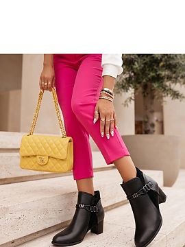 Heel boots Solea  Classic women\'s ankle boots with a decorative strap are an elegant and versatile model that will perfectly complement many stylizations. Ma