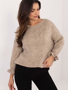 Jumper Italy Moda  Stylish women\'s sweater with a casual character, perfect for everyday wear and for work. Made of high-quality blend of acrylic, wool, visco