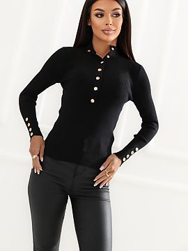 Jumper Italy Moda  An elegant women\'s sweater made of elastic, ribbed fabric is a versatile proposition for everyday wear and work. The model of standard leng