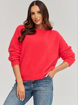 Jumper Makadamia  Smooth women\'s sweater is a universal proposal that will work perfectly in everyday stylizations. The classic cut with long sleeves provide