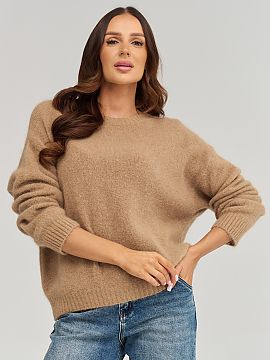 Jumper Makadamia  Smooth women\'s sweater is a universal proposition that will work perfectly in everyday stylizations. The classic cut with long sleeves prov