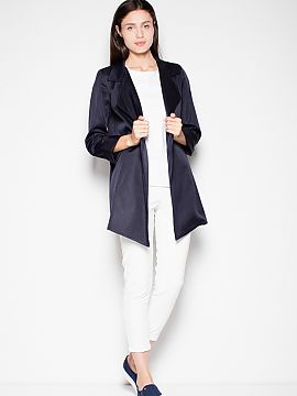 Coat Venaton  Classic unbuttoned coat. Pockets on the sides and a decorative, spread collar. Classic cut, ideal for everyday stylizations.