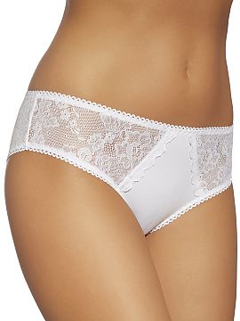 Panties Gabidar   Female panties.
 - made of smooth knitted fabric
 - insets with tempting lace
 - back cut-out and satin bow.
 - model perfectly adherin