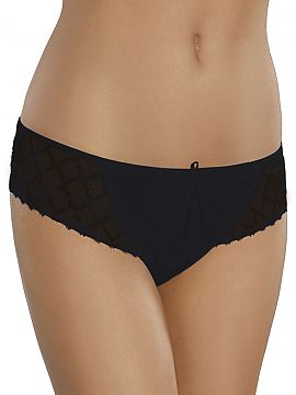 Panties Gabidar   Female panties.
 - made of smooth knitted fabric
 - decorated with subtle lace on front and sides
 - satin bow on the front.
 - model p