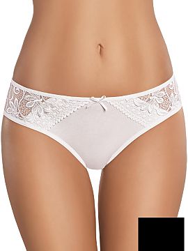 Panties Gabidar   Subtle women\'s panties in black
 - hip type cut
 - front decorated with a delicate satin bow
 - insertions from beautiful guipure on th