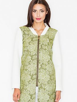 Coat Figl  Women\'s coat with a casual-sporty cut. The length covers the hips, ideal for women who want to hide figure flaws. Collar in the form of a s