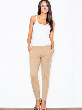 Women trousers Figl   - great women\'s trousers in sporty style.
 - legs are tapered
 - legs finished with decorative zips
 - side pockets
 - comfortable cut