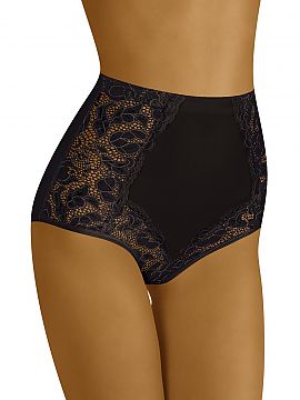 Panties Wolbar   Elegant, full figure correcting panties.
 - high rise
 - shape your belly
 - emphasize the waist line
 - insertions of beautiful lace o