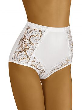 Panties Wolbar    Elegant, full figure correcting panties.
 - high rise
 - shape your belly
 - emphasize the waist line
 - insertions of beautiful lace 