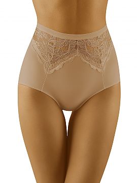 Panties Wolbar    Elegant figure-modelling panties.
 - high rise
 - front and back is decorated with lace at the top
 - mesh on the back lifts the buttoc