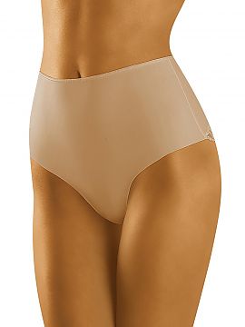 Panties Wolbar    Elegant figure-correcting panties.
 - high rise
 - flat seams
 - legs laser-cut
 - lace insert at the back
 - panties do not show und