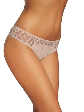 T-backs Gabidar  Nice thong with lace, geometric pattern. Neatly decorate the body. Front and back lined with smooth fabric, will not show through.  