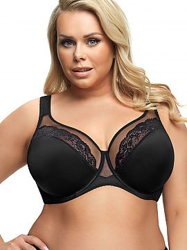 Soft Gorsenia Lingerie  Elegant black soft bra with underwire. Good for medium and larger breasts. It decorates the neckline very nicely, especially thanks to the d