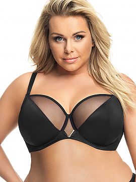 Soft Gorsenia Lingerie  Impressive bra in black, with which you will immediately fall in love. Proposal of well-known brand Gorsenia, addressed to large and medium 