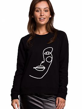 Sweatshirt BeWear  A simple cut with ruffle sleeves and a unique print make this sweatshirt the perfect accessory for everyday pants.