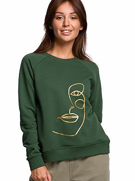 Sweatshirt BeWear  A simple cut with ruffle sleeves and a unique print make this sweatshirt the perfect accessory for everyday pants.