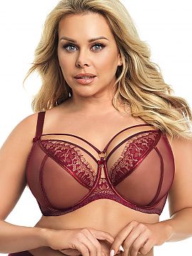 Soft Gorsenia Lingerie  Meet the latest installment of the famous Paradise K496 bra, this time in burgundy! Soft construction, with underwiring (bottom and side), d