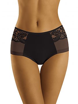 Panties Wolbar  Beautiful, feminine panties made of a combination of delicate mesh, lace and smooth microfiber. Slightly fuller cut, neatly presented.