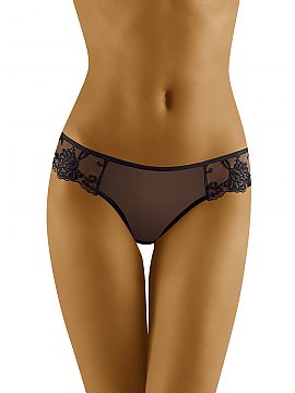 T-backs Wolbar  Charming lingerie made of beautifully embroidered, elastic tulle. Tango cut model, perfectly emphasizes the buttocks line. At the back there