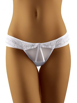 Panties Wolbar  A clever combination of smooth stretch fabric and charming lace. Allow yourself a sexy look with an innocent complement. Low-waisted panties