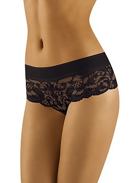 Panties Wolbar  Sensual panties, which in its cut slightly refer to the shorts. The front is slightly fuller, more built-up, lace, openwork, looks sexy and 