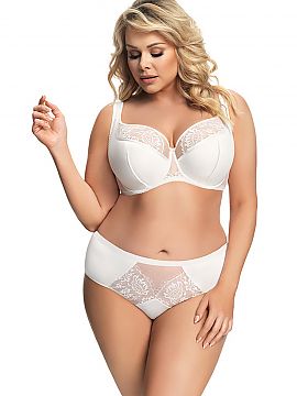 Semi-soft Gorsenia Lingerie  Stylish, cream bra from the new collection of Gorsenia brand in semi-soft design. Smooth cups at the top tempt with beautiful, subtle lace t