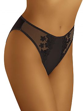 Panties Wolbar  High-cut, very shapely panties with lace sides are always a good choice. They will be comfortable and optically lengthen legs and emphasize 