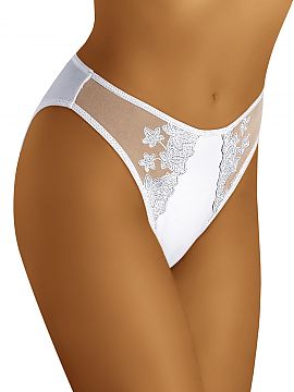 Panties Wolbar  High-cut, very shapely panties with lace sides are always a good choice. They will be comfortable and optically lengthen legs and emphasize 