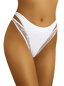 Panties Wolbar  Sensual panties on double, decorative straps. Smooth on the front and transparent on the sides. They create a 2-in-1 effect and look great o