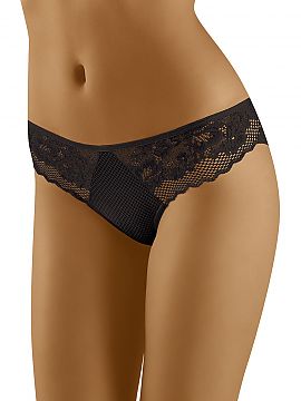 Panties Wolbar  Unique proposal for women looking for beauty and comfort. Charming panties in an interesting arrangement - jacquard insertion on the front, 
