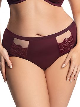 Panties Gorsenia Lingerie  Impressive panties sewn from a combination of two fabrics, well covering and slightly transparent, but the clearances are placed so that the