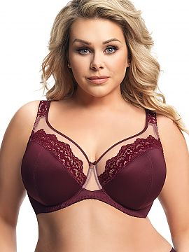 Soft Gorsenia Lingerie  Sensational, very comfortable bra Luisse K441, in a new, elegant burgundy color. Soft type, with underwire. Perfect for medium and larger br