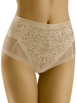 Panties Wolbar  Classic model with a higher top gently modeling the imperfections of the figure. The bodice is decorated with impressive lace. Comfortable e