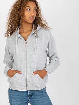 Sweatshirt BFG  Women\'s long-sleeved, zippered sweatshirt. Hooded sweatshirt, with slip pockets on the front.