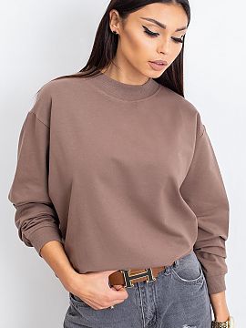 Sweatshirt BFG  Women\'s cotton sweatshirt with long sleeves and a stand-up collar. It is made of high-quality material that is both pleasant to the touch a