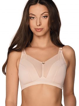 Soft Gaia  The Kalliste model is an unprecedented design, in which there are no stiffeners or wires. Ideal for everyday use even with a large bust. Tha