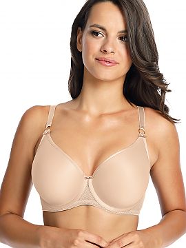 Padded bra Gaia  Great fitting beige model with M10 design. Thanks to the thermally molded cups, the bra has no seams on the cup and does not irritate the de