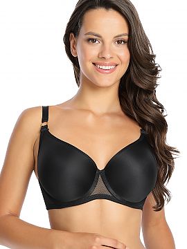 Padded bra Gaia  Great fitting black model with M10 design. Thanks to the thermally molded cups, the bra has no seams on the cup and does not irritate the de