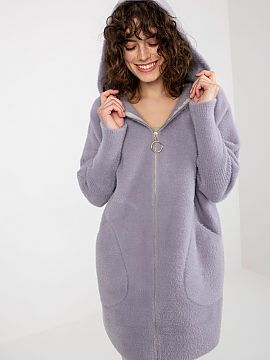 Coat MBM  Women\'s coat with long sleeves and a hood. Zippered coat with large slip pockets.