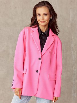 Jacket Roco Fashion  Cut in a voluminous cut with a slightly lowered shoulder line for an impeccable look. The jacket has long sleeves and three buttons located 