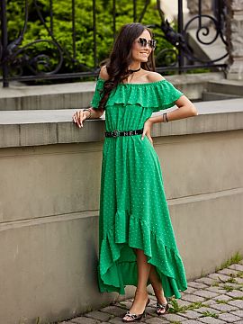 Daydress Roco Fashion  Asymmetrical maxi dress is made of soft, pleasant fabric that will provide comfort to the most demanding women. The dress is worn over the h