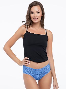 Panties Julimex  Brush dotted panties for women refer to the retro style. Ocean Dots is a print maintained in blue shades. Feel the power of the ocean and di