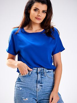 Blouse awama  Blouse with a simple cut, made of soft, breathable viscose. Airy, perfect for summer. Designed and sewn in Poland.